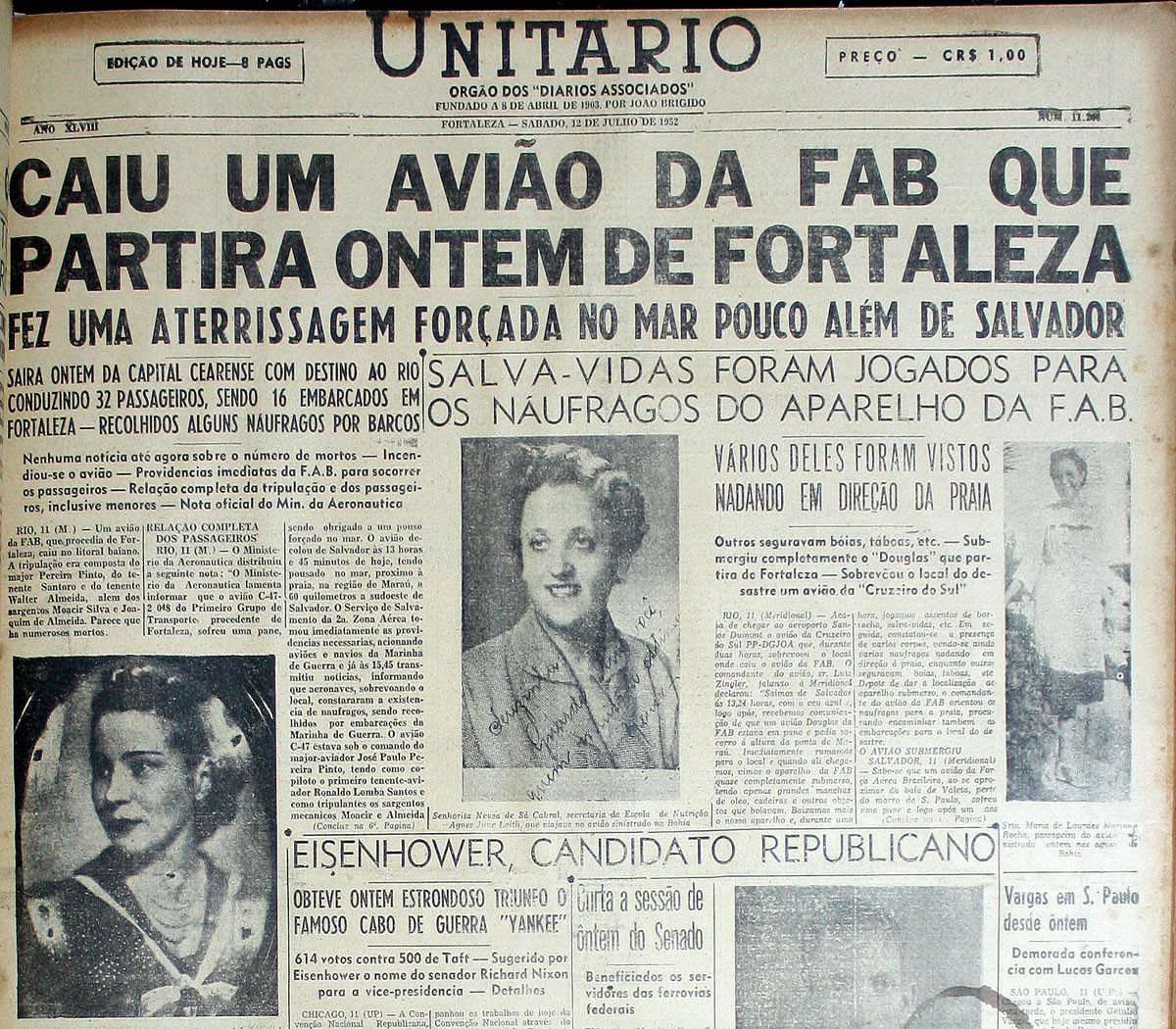 Capa do Unitário de 12 de julho de 1952