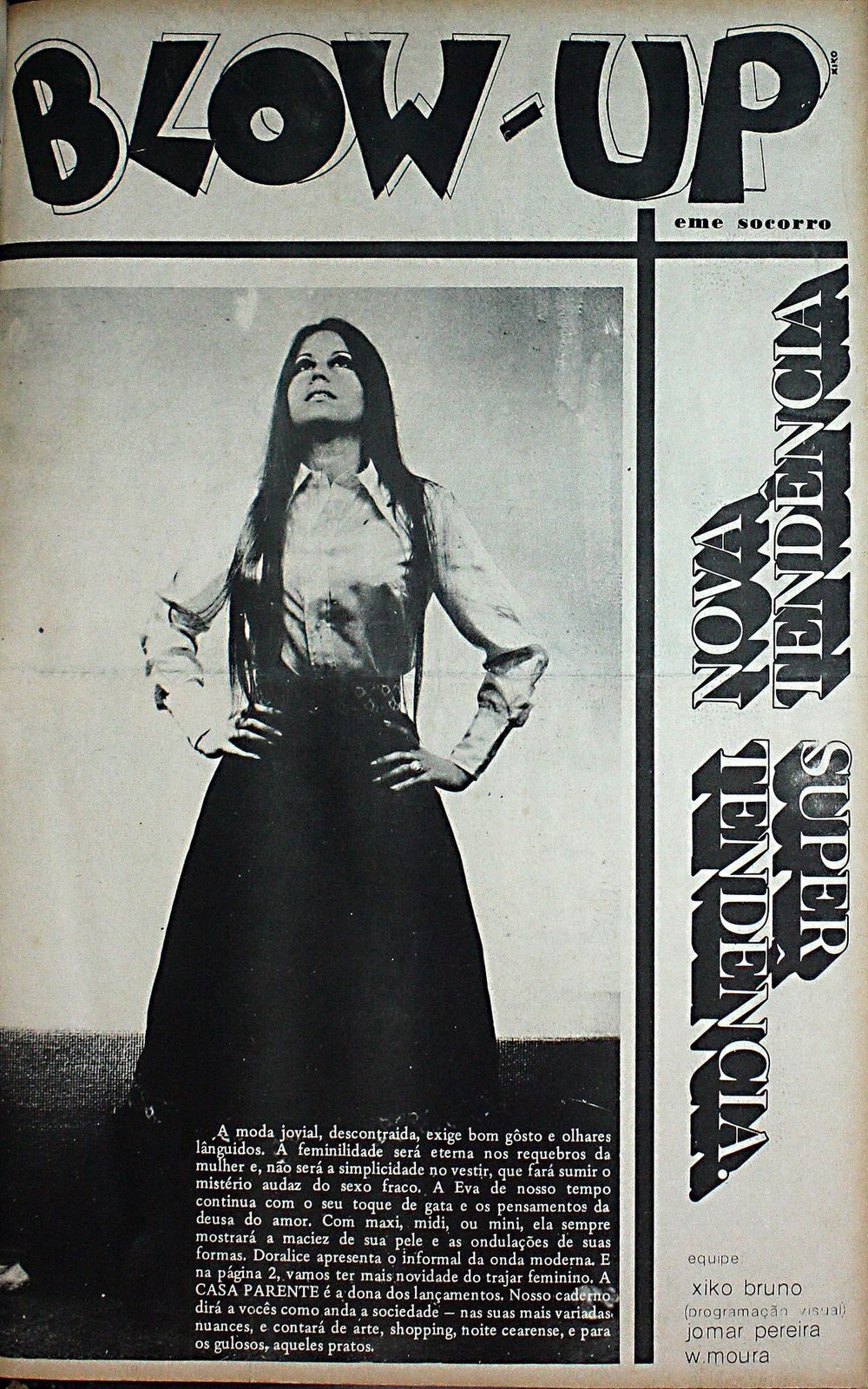 Capa do encarte Blow-Up, abril de 1971