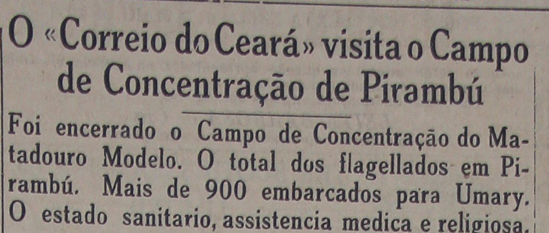 Manchete do Correio do Ceará de 6 de maio de 1932