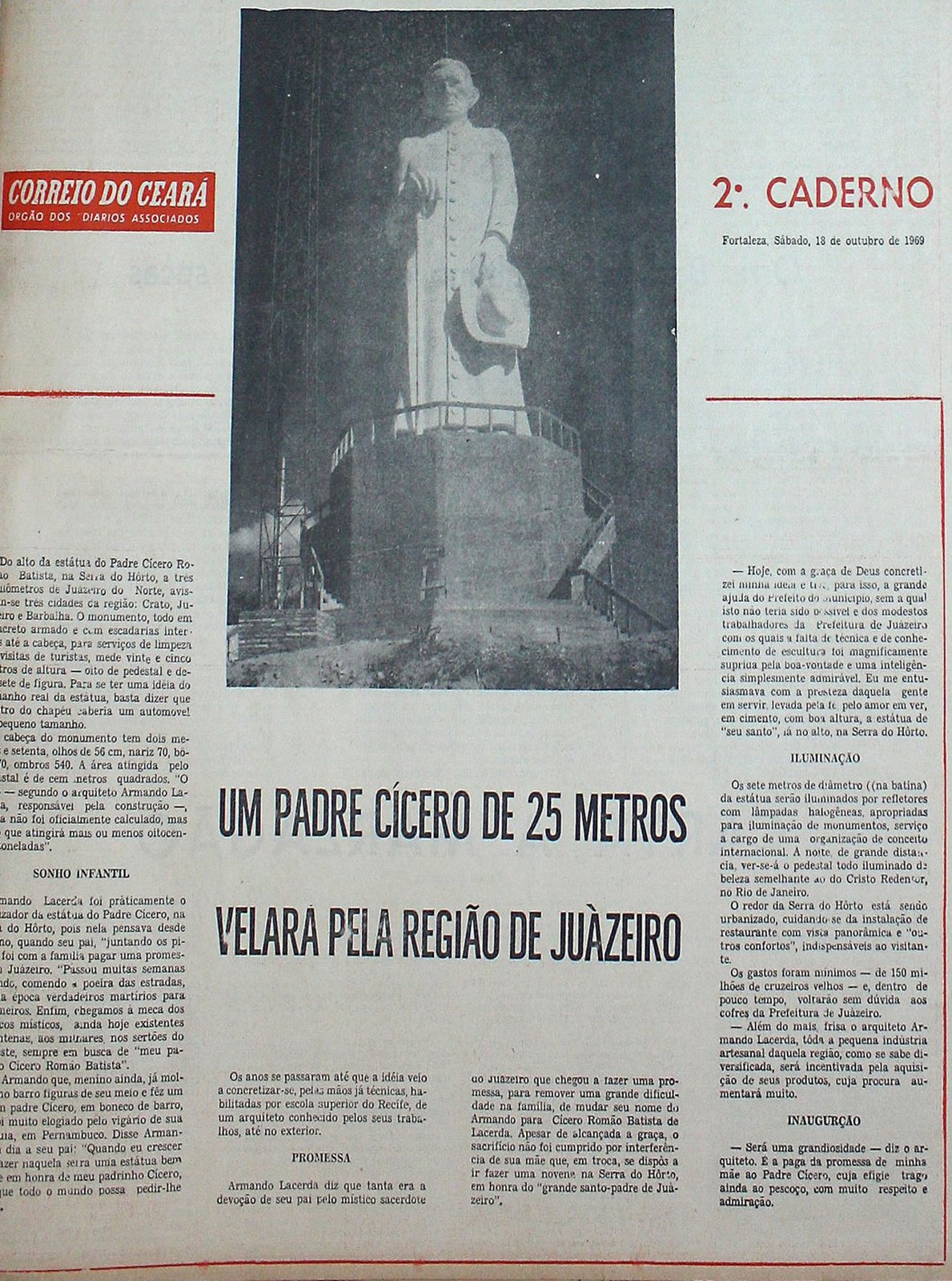 Página do 2º Caderno do Correio do Ceará de 18 de outubro de 1969