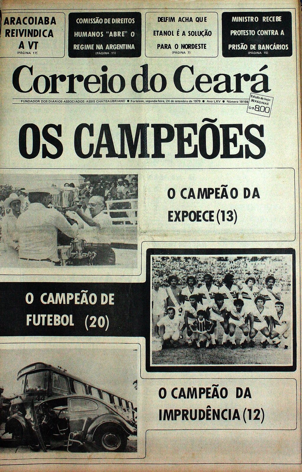 Capa do Correio do Ceará de 24 de setembro de 1979