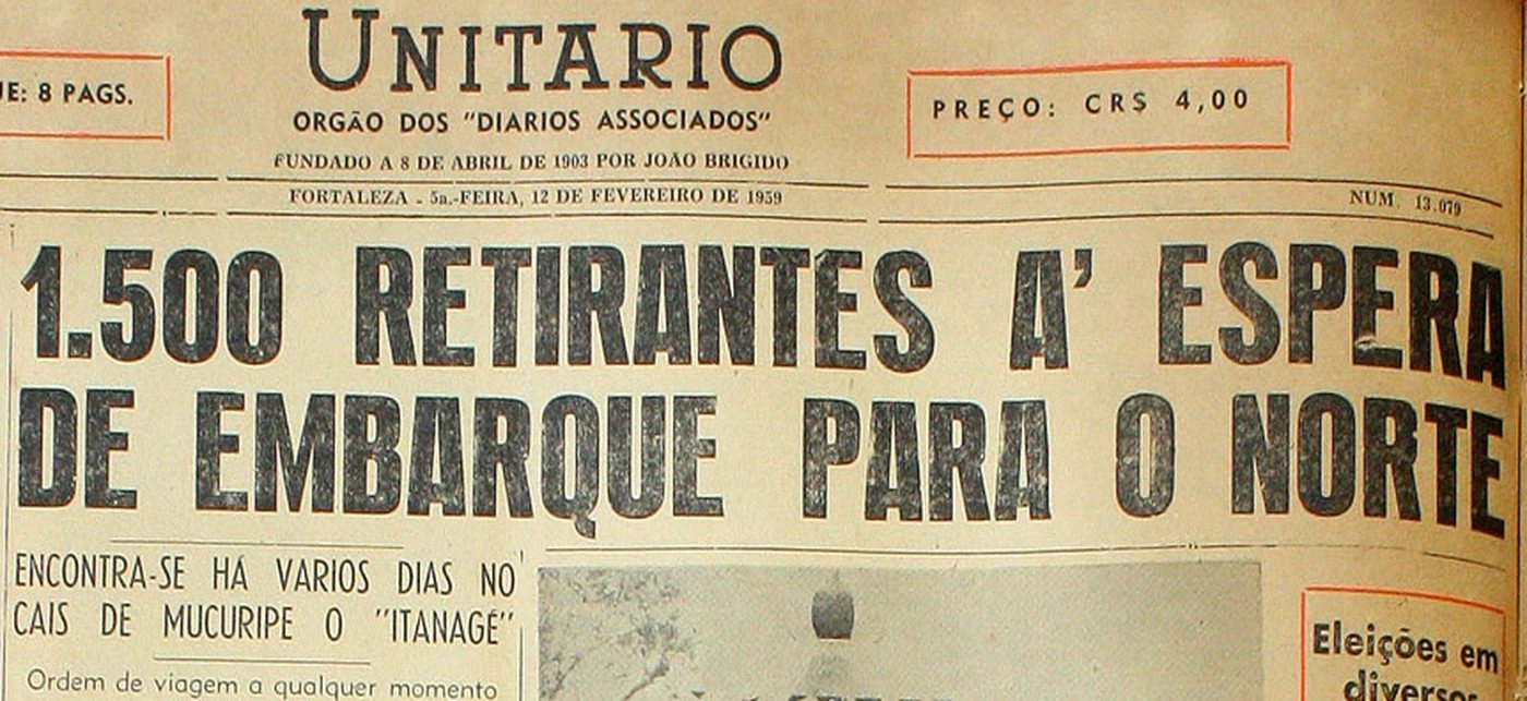 Alto da capa do Unitário de 12 de fevereiro de 1959