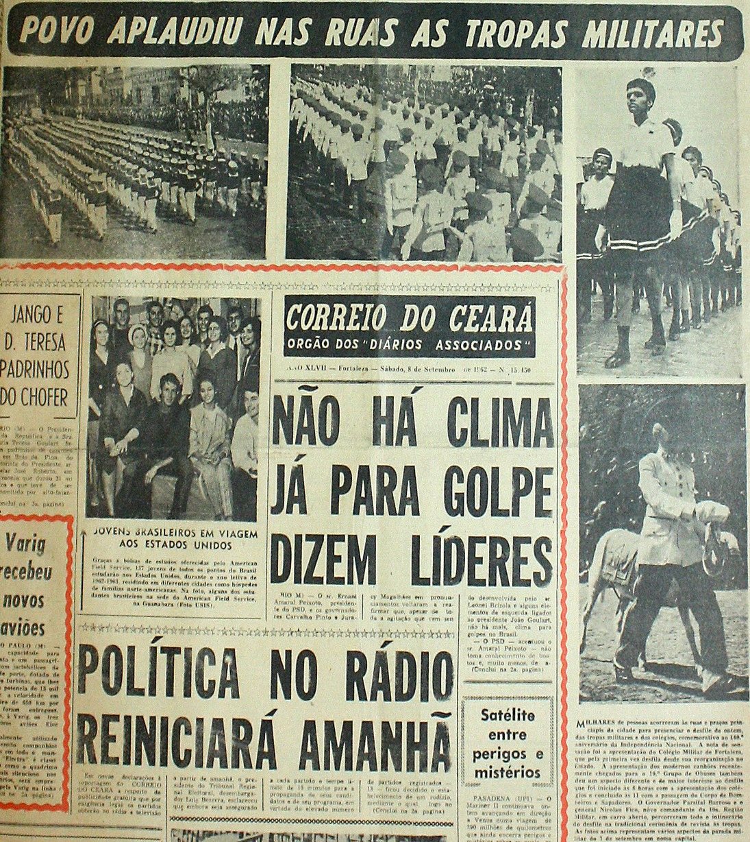 Capa do Correio do Ceará de 8 de setembro de 1962