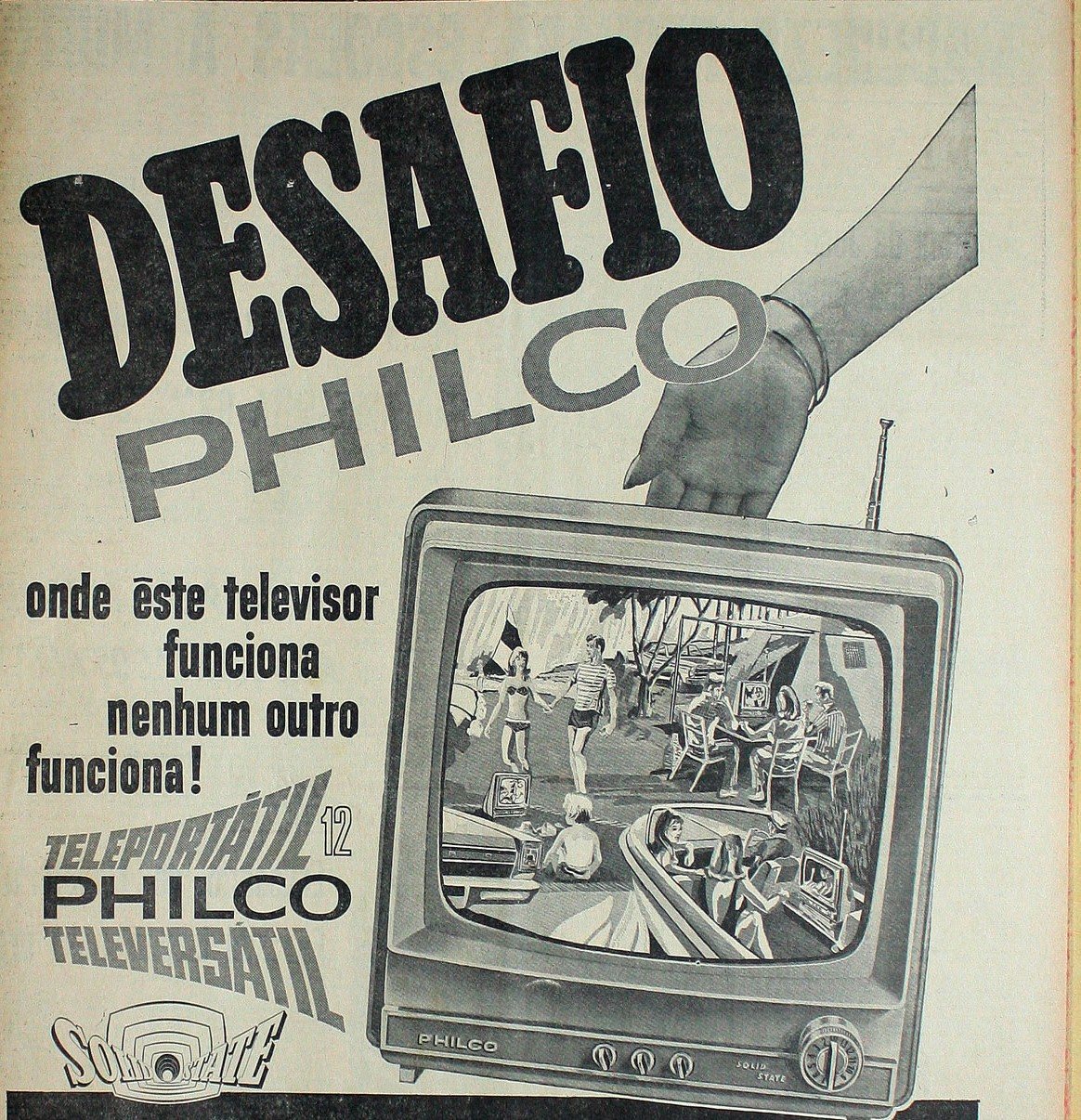Anúncio "Desafio Philco" publicado no Unitário em dezembro de 1969