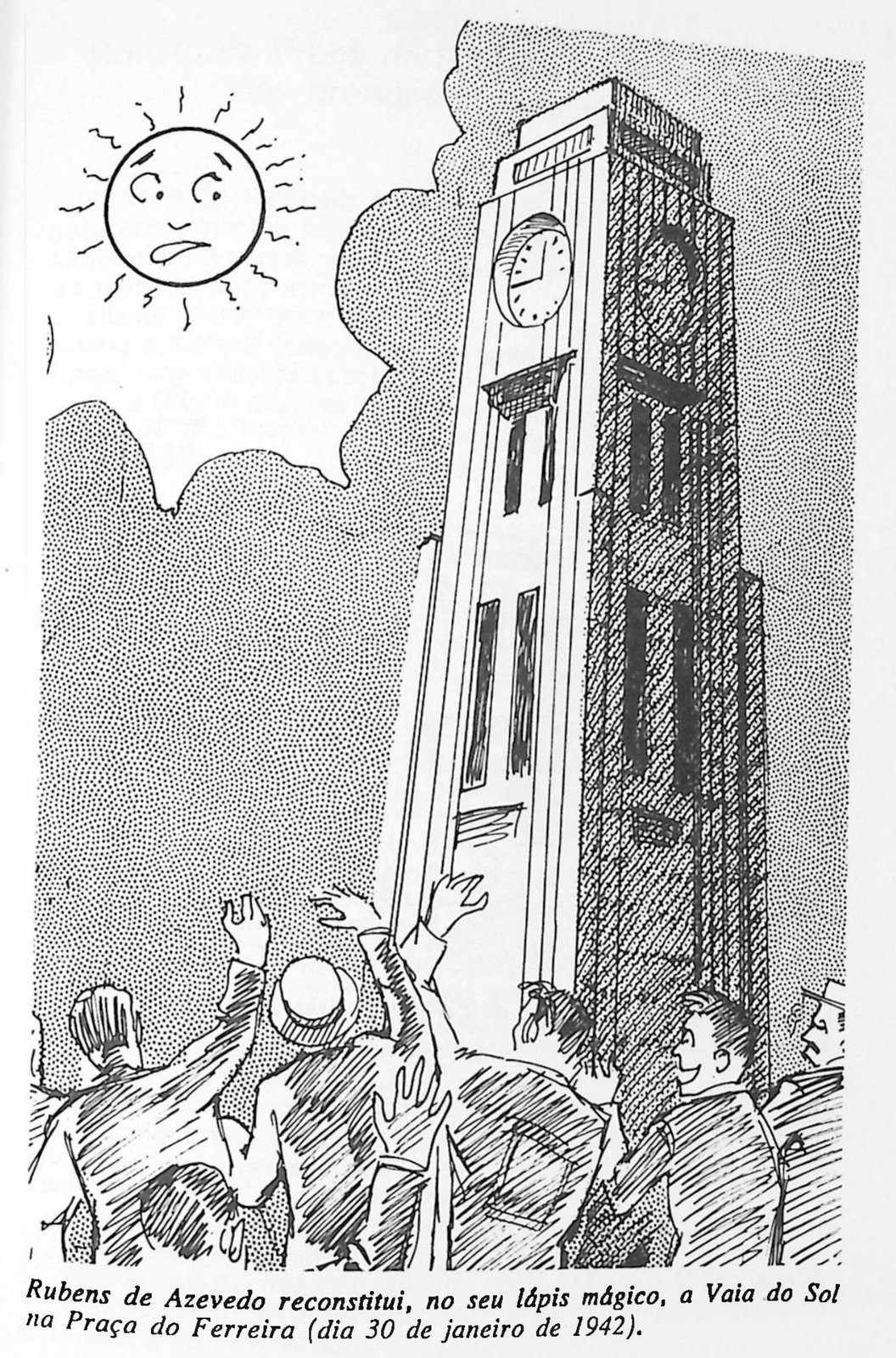 A vaia ao Sol, desenho de Rubens de Azevedo para o livro de Daniel Carneiro Job