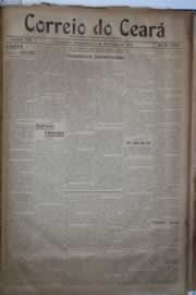 Página do jornal Correio do Ceará de fevereiro de 1921