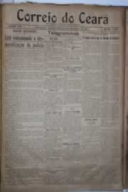 Página do jornal Correio do Ceará de fevereiro de 1921