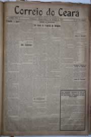 Página do jornal Correio do Ceará de março de 1921