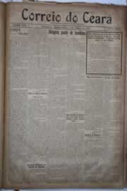 Página do jornal Correio do Ceará de março de 1921