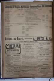 Página do jornal Correio do Ceará de março de 1921