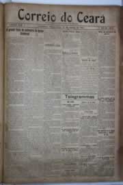 Página do jornal Correio do Ceará de março de 1921