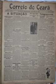 Página do jornal Correio do Ceará de julho de 1922