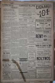 Página do jornal Correio do Ceará de julho de 1922