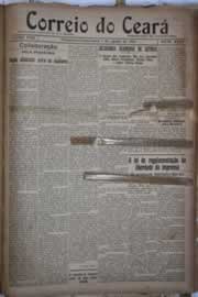 Página do jornal Correio do Ceará de agosto de 1922