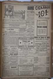 Página do jornal Correio do Ceará de agosto de 1922