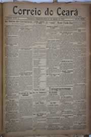 Página do jornal Correio do Ceará de agosto de 1922