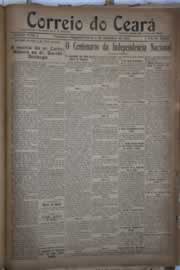 Página do jornal Correio do Ceará de setembro de 1922