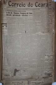Página do jornal Correio do Ceará de setembro de 1922