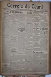 Página do jornal Correio do Ceará de outubro de 1922