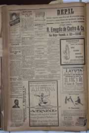Página do jornal Correio do Ceará de outubro de 1922