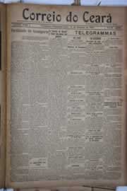 Página do jornal Correio do Ceará de outubro de 1922