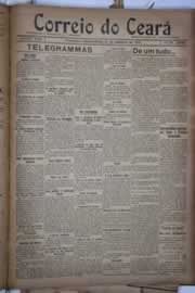 Página do jornal Correio do Ceará de outubro de 1922