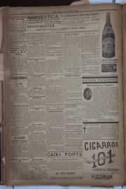 Página do jornal Correio do Ceará de outubro de 1922