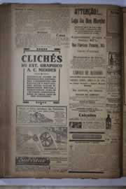 Página do jornal Correio do Ceará de março de 1927