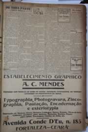 Página do jornal Correio do Ceará de janeiro de 1928