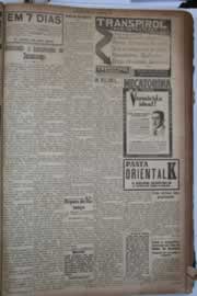 Página do jornal Correio do Ceará de janeiro de 1928