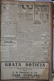 Página do jornal Correio do Ceará de janeiro de 1928