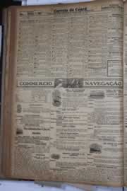 Página do jornal Correio do Ceará de janeiro de 1928