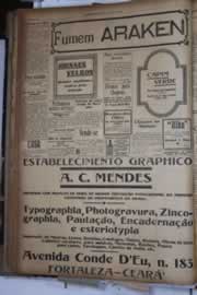 Página do jornal Correio do Ceará de janeiro de 1928