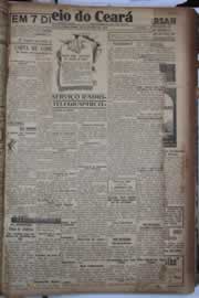 Página do jornal Correio do Ceará de janeiro de 1928