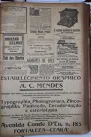 Página do jornal Correio do Ceará de fevereiro de 1928