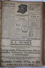 Página do jornal Correio do Ceará de fevereiro de 1928
