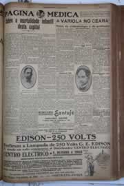 Página do jornal Correio do Ceará de março de 1928