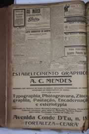 Página do jornal Correio do Ceará de abril de 1928