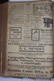 Página do jornal Correio do Ceará de maio de 1928