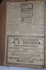 Página do jornal Correio do Ceará de novembro de 1930