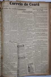 Página do jornal Correio do Ceará de janeiro de 1931