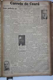 Página do jornal Correio do Ceará de agosto de 1931