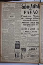 Página do jornal Correio do Ceará de janeiro de 1933