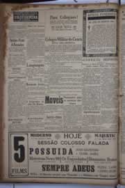 Página do jornal Correio do Ceará de fevereiro de 1933