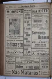 Página do jornal Correio do Ceará de março de 1933