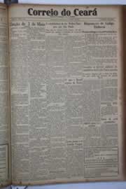 Página do jornal Correio do Ceará de abril de 1933