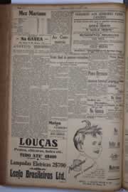 Página do jornal Correio do Ceará de maio de 1933
