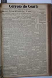 Página do jornal Correio do Ceará de maio de 1933