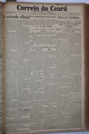 Página do jornal Correio do Ceará de maio de 1933