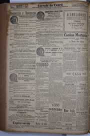 Página do jornal Correio do Ceará de maio de 1933